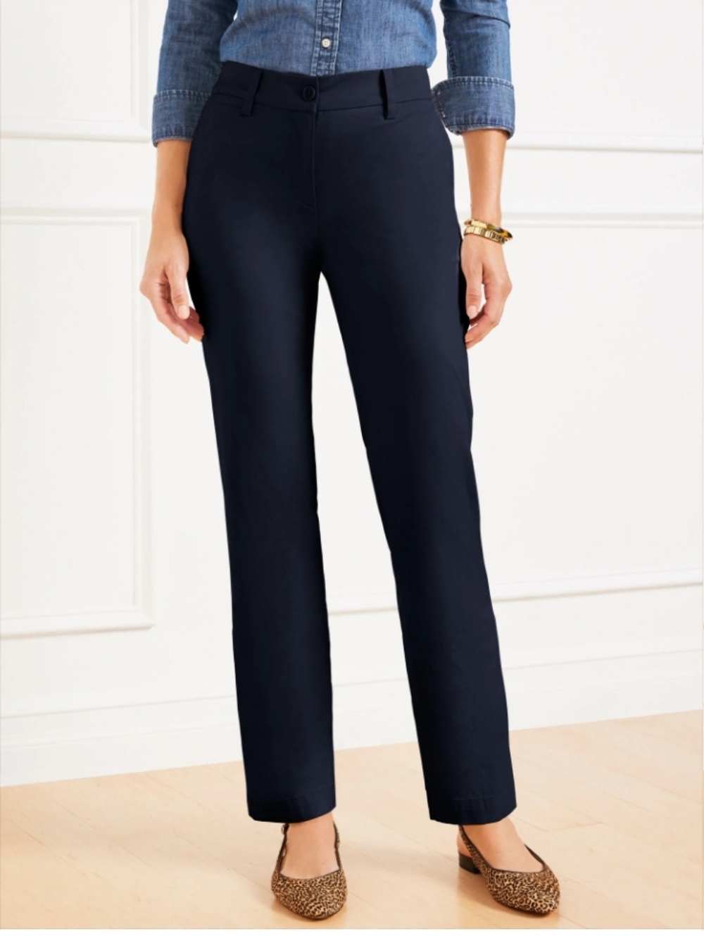 TALBOTS Straight Leg Chino Navy Sz 8
